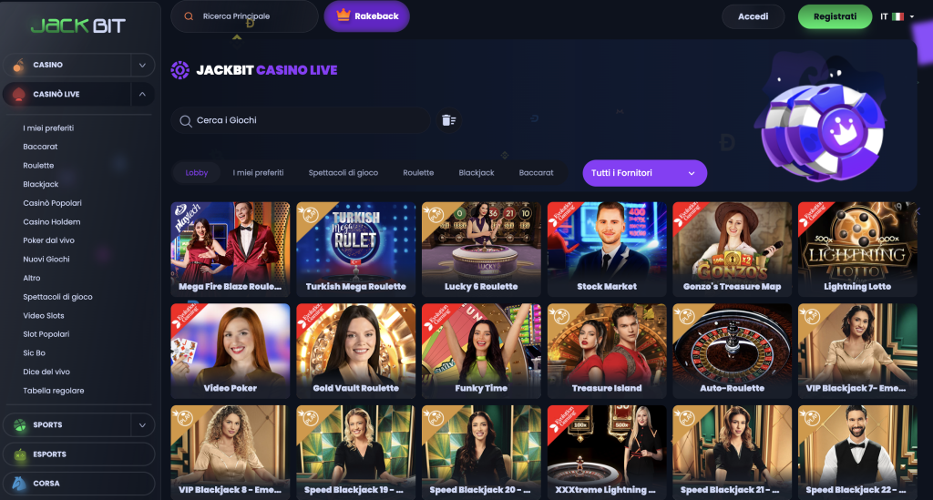 Image of Jackbit Casino website