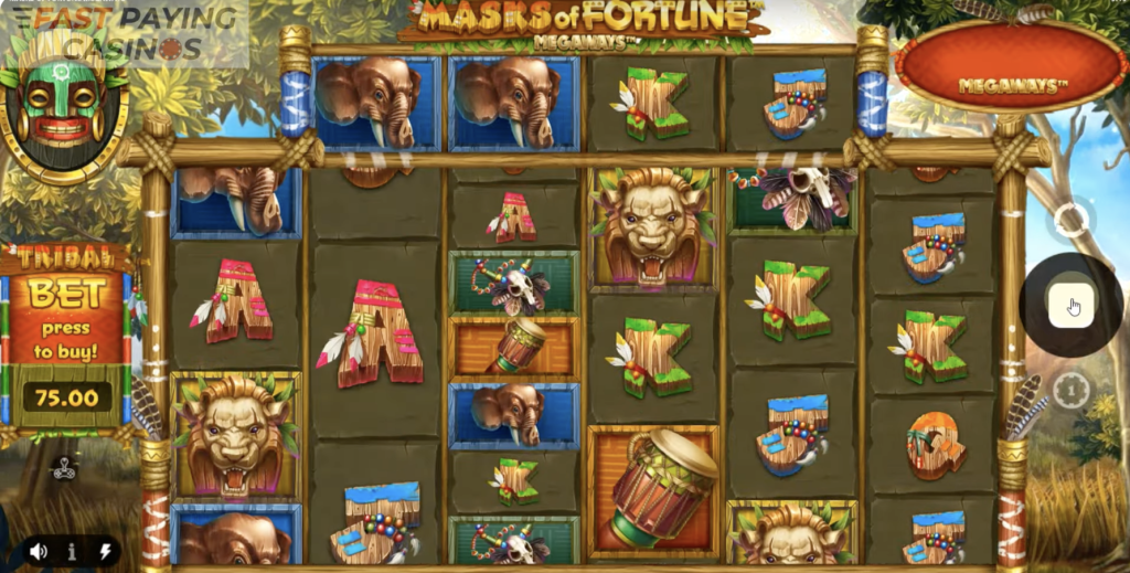 Image of Masks of fortune slot gameplay