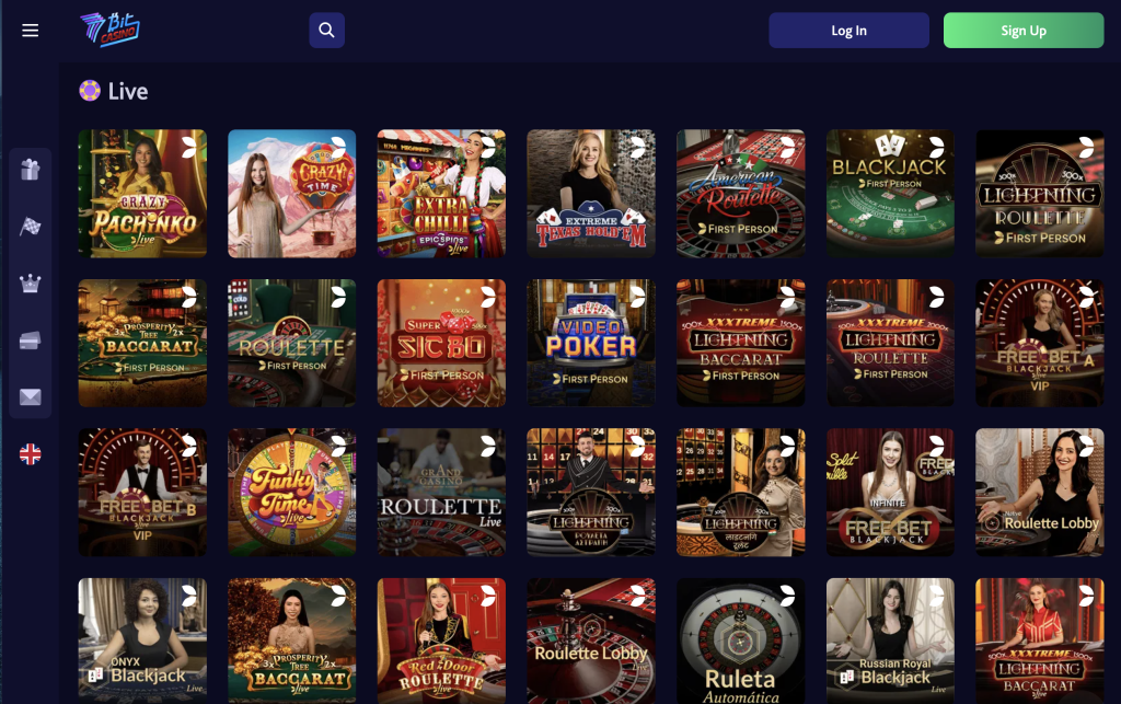 image of 7 bit casino website