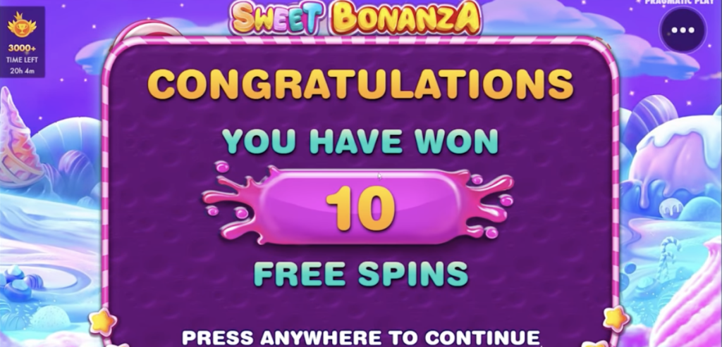 image of sweet bonanza slot gameplay