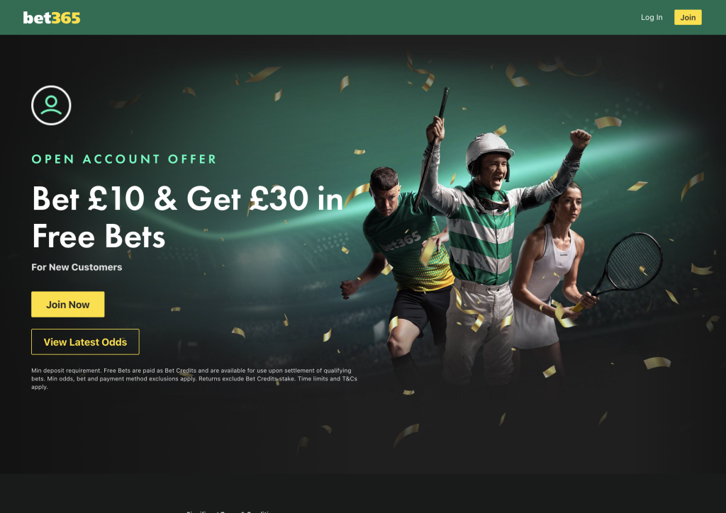 image of bet365 casino website